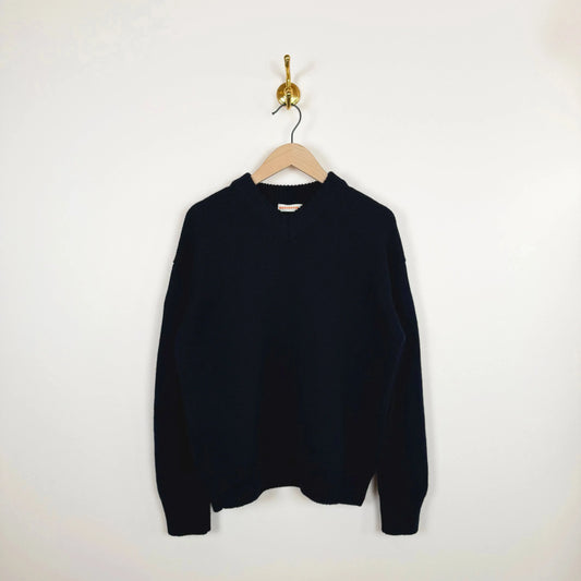 Mens Balla Slouch V-Neck in Navy-Sweater-&Daughter-eugenienewport
