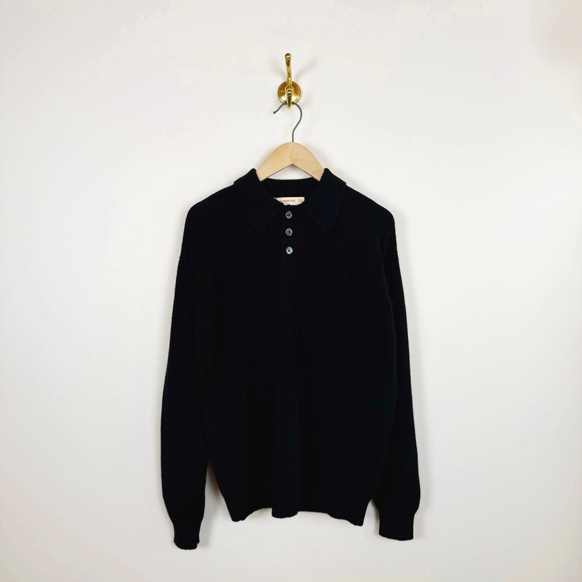 Mens Edith Polo Shirt in Black-Sweater-&Daughter-eugenienewport