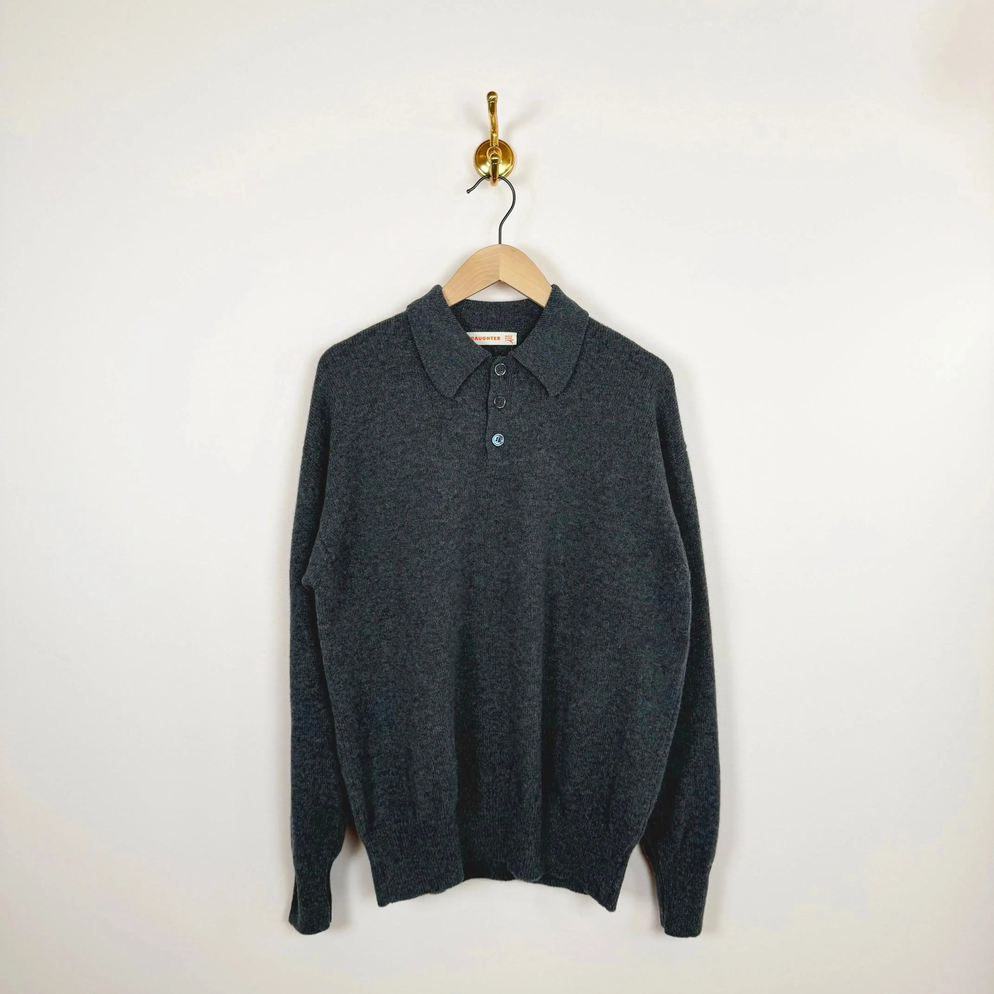Mens Edith Polo Shirt in Derby Grey-Sweater-&Daughter-eugenienewport