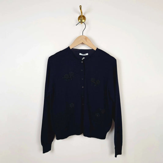 Merino Wool Embellished Cardigan-Sweaters-Cordera-eugenienewport