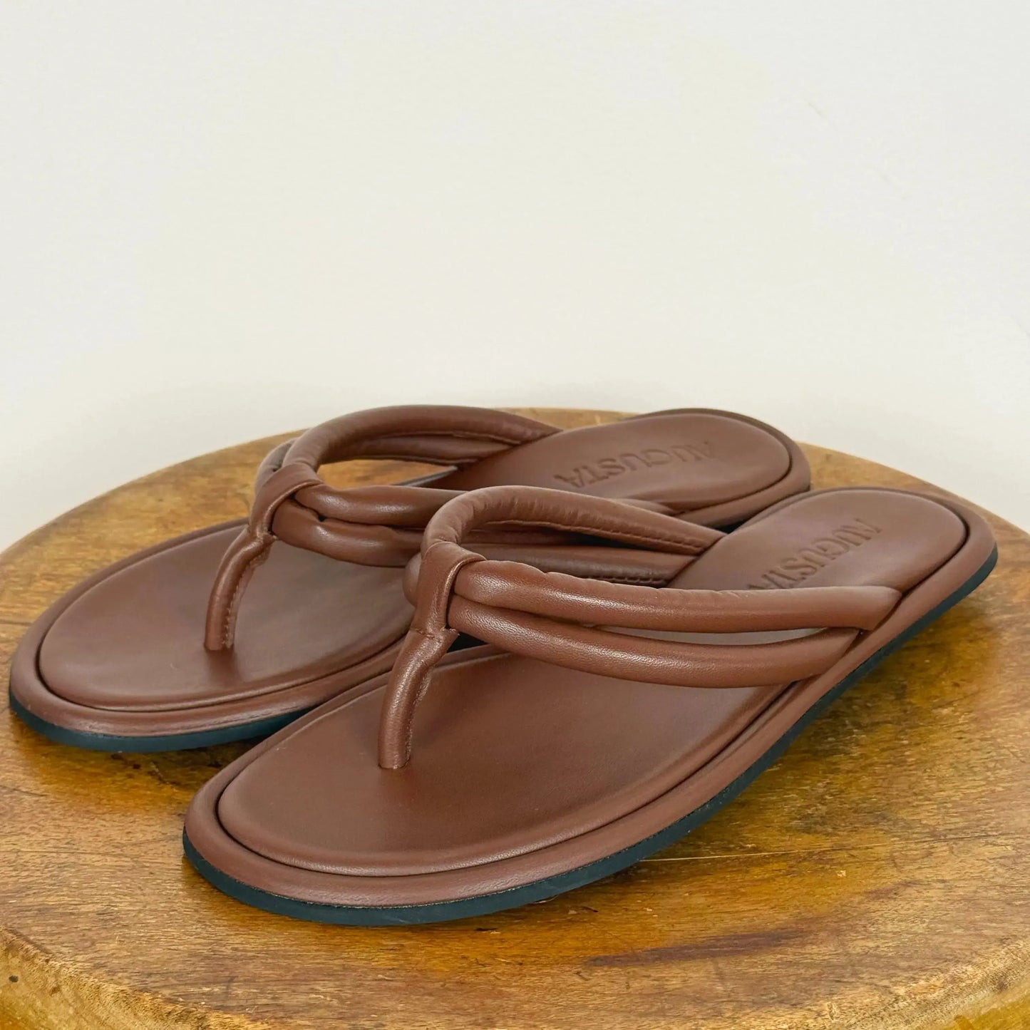 Mia Sandals in Chocolate Leather-Shoes-Augusta-eugenienewport