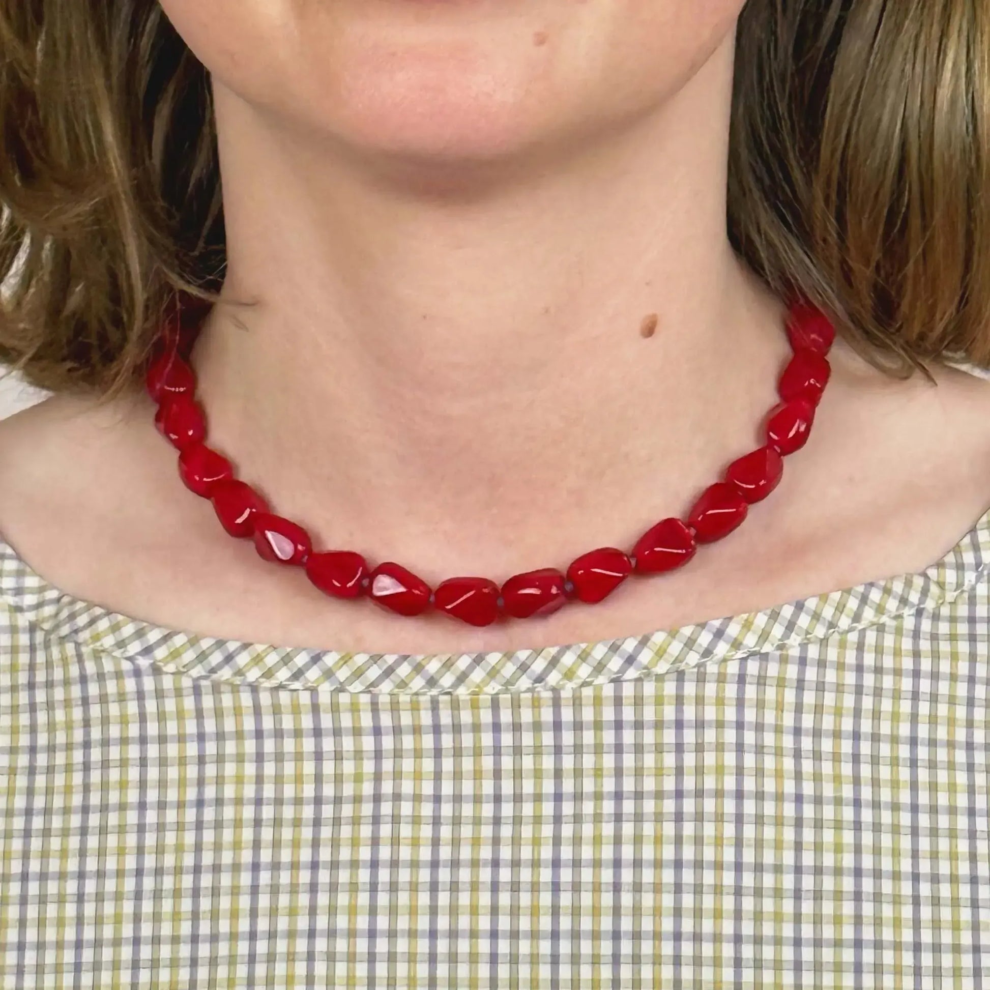 Mini Necklace in Red-Accessories-Aglagla-eugenienewport