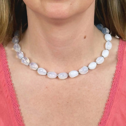 Mini Necklace in White-Accessories-Aglagla-eugenienewport