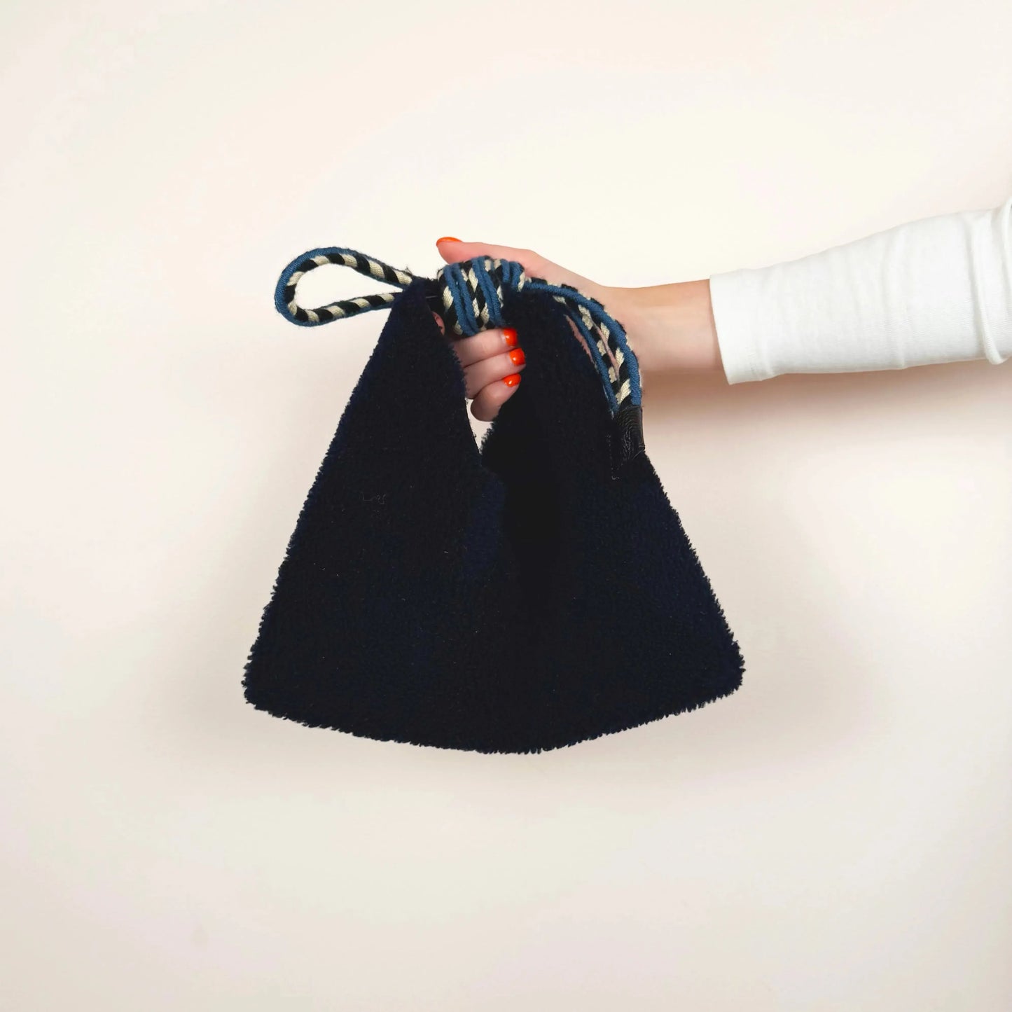 Origami Bag in Curly Navy with Blue-Accessories-Guanabana-eugenienewport