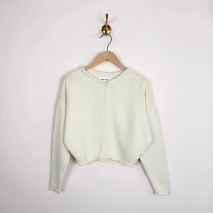 Peri Shrunken Cardigan in Milk-Sweaters-James Street-eugenienewport
