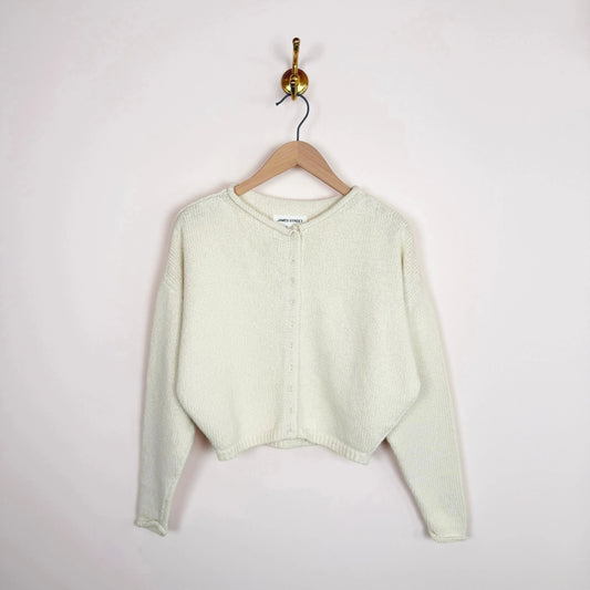 Peri Shrunken Cardigan in Milk-Sweaters-James Street-eugenienewport
