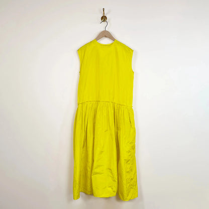 Pica Dress in Limone Taffeta-Dresses-Nitto-eugenienewport