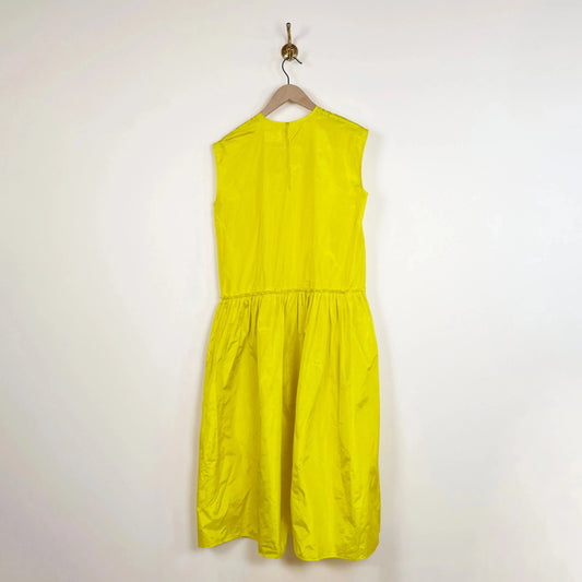 Pica Dress in Limone Taffeta-Dresses-Nitto-eugenienewport