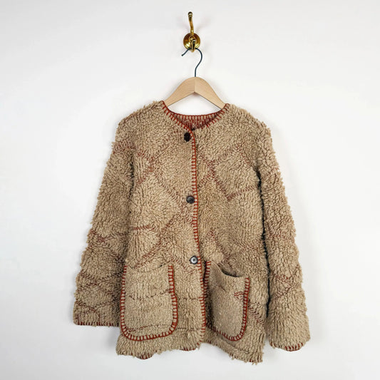 Pile Jacquard Coat in Ginger-Jackets-Sayaka Davis-eugenienewport