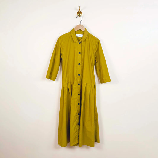 Plato Dress in Mustard-Dresses-Fabiana Pigna-eugenienewport