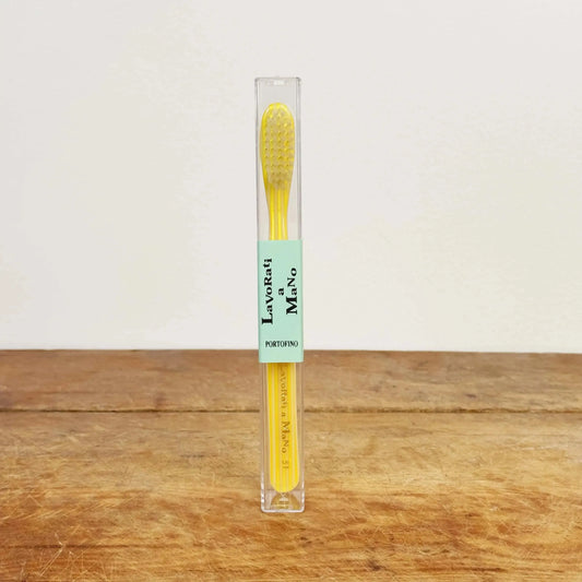Portofino Toothbrush-Apothecary-Lavorati a Mano-Yellow-eugenienewport