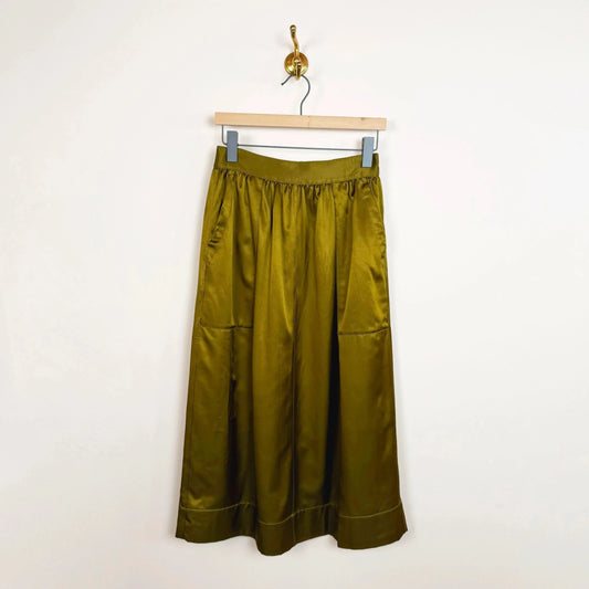 Pull-on Skirt in Olive-Skirts-Sayaka Davis-eugenienewport