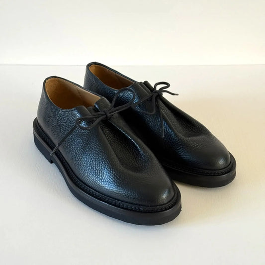 Ray Kilt in Black Grained Calf Leather-Shoes-Jacques Solovière-eugenienewport