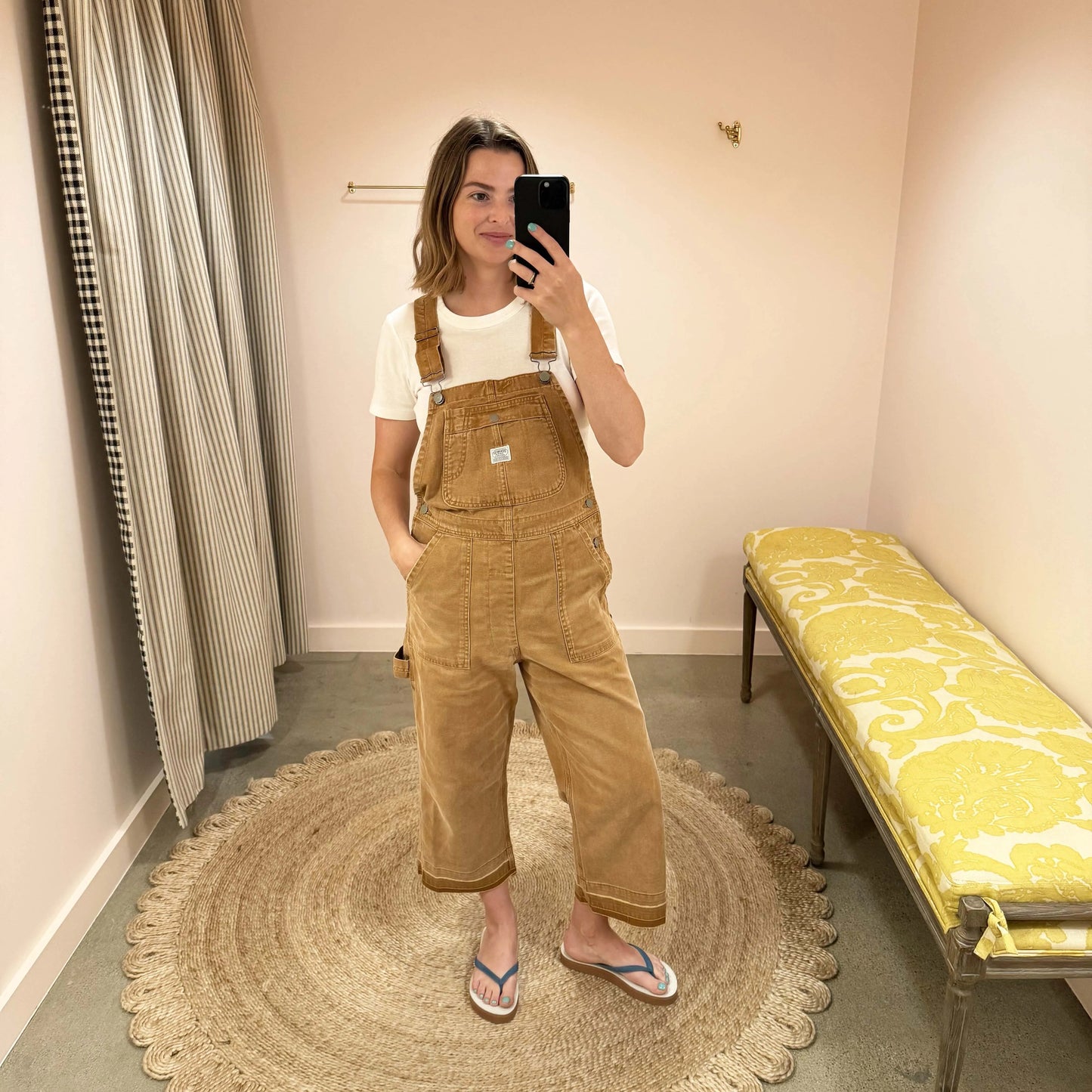 Relaxed Overall in Worn Khaki-Pants-Denimist-eugenienewport