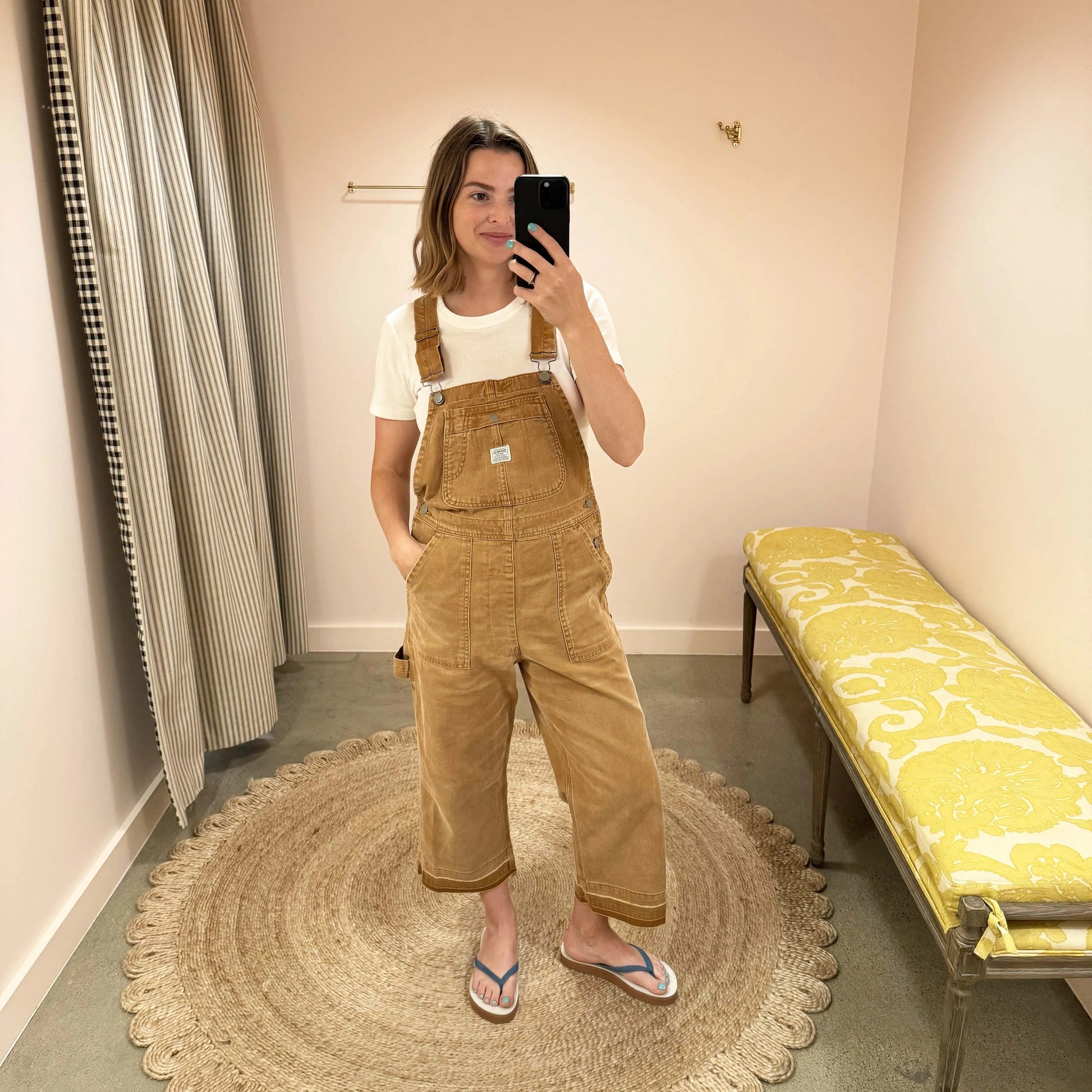 Relaxed Overall in Worn Khaki-Pants-Denimist-eugenienewport