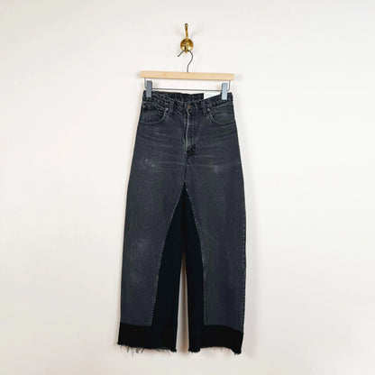 Reworked Culotte in Vintage Black-Denim-B Sides-eugenienewport