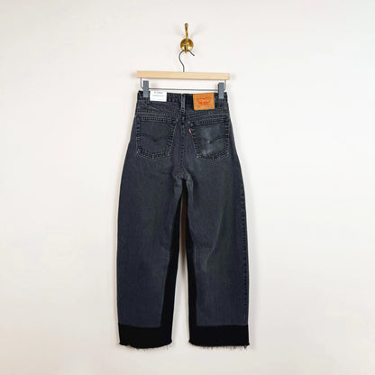 Reworked Culotte in Vintage Black-Denim-B Sides-eugenienewport