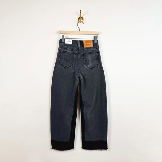 Reworked Culotte in Vintage Black-Denim-B Sides-eugenienewport