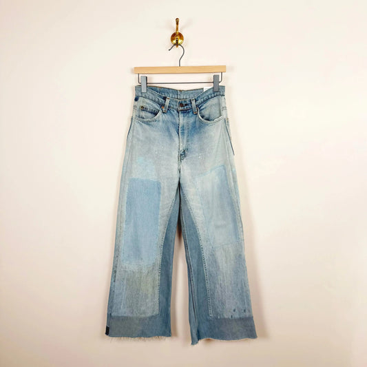 Reworked Culotte in Vintage Indigo-Denim-B Sides-eugenienewport