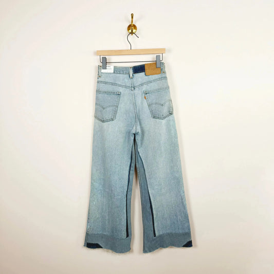 Reworked Culotte in Vintage Indigo-Denim-B Sides-eugenienewport