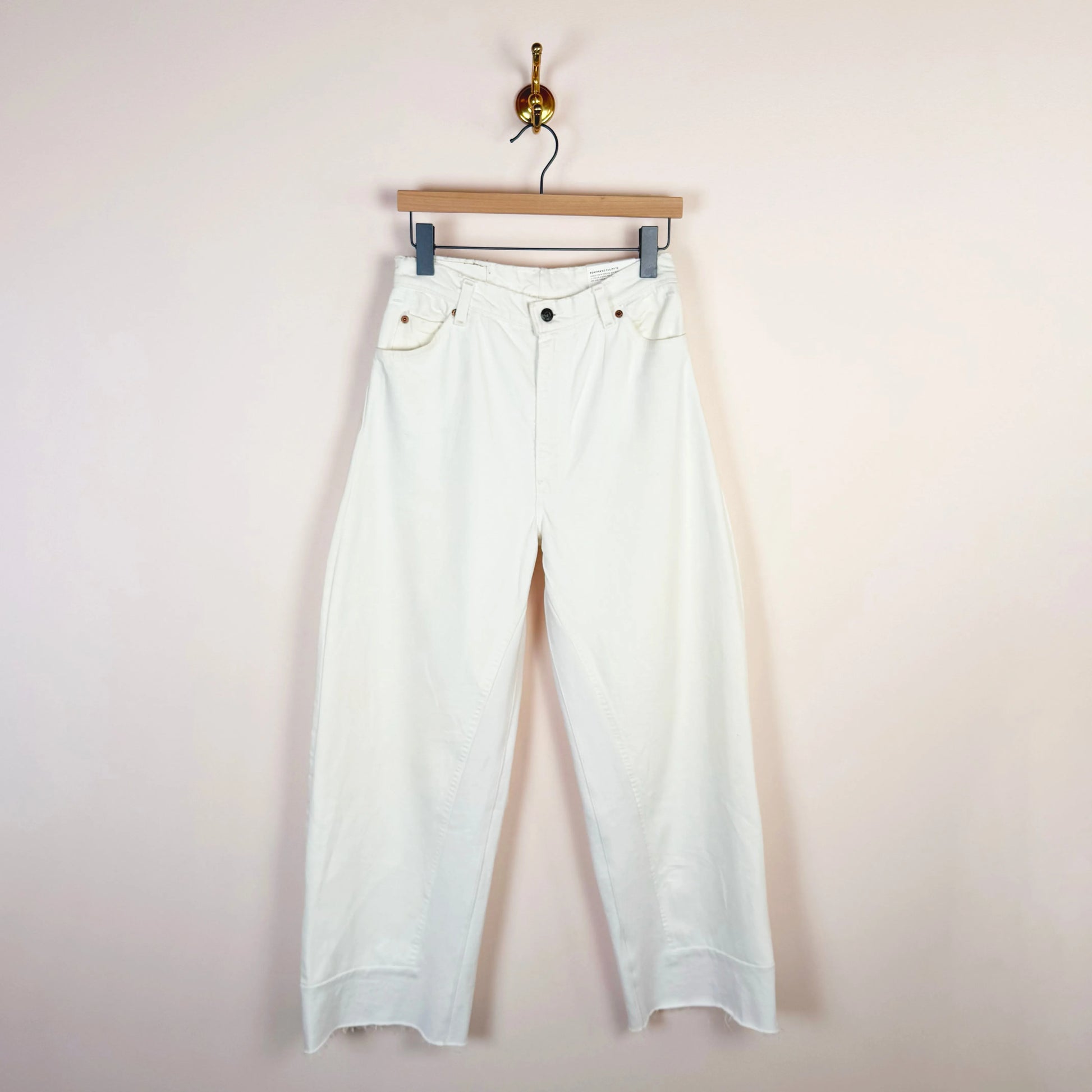 Reworked Culotte in Vintage White-Denim-B Sides-eugenienewport