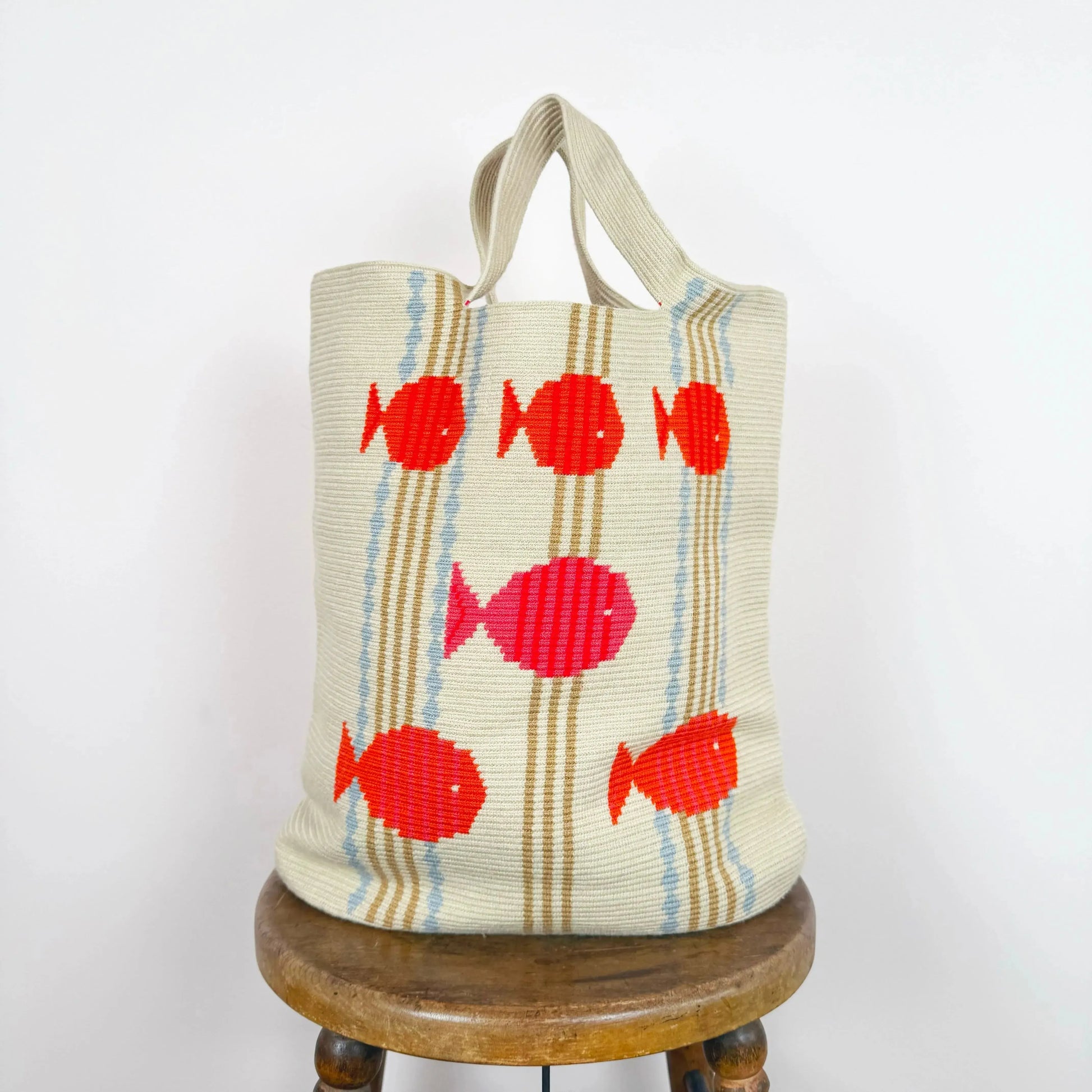 Rhapsody Bag in Beige & Red-Accessories-Guanabana-eugenienewport