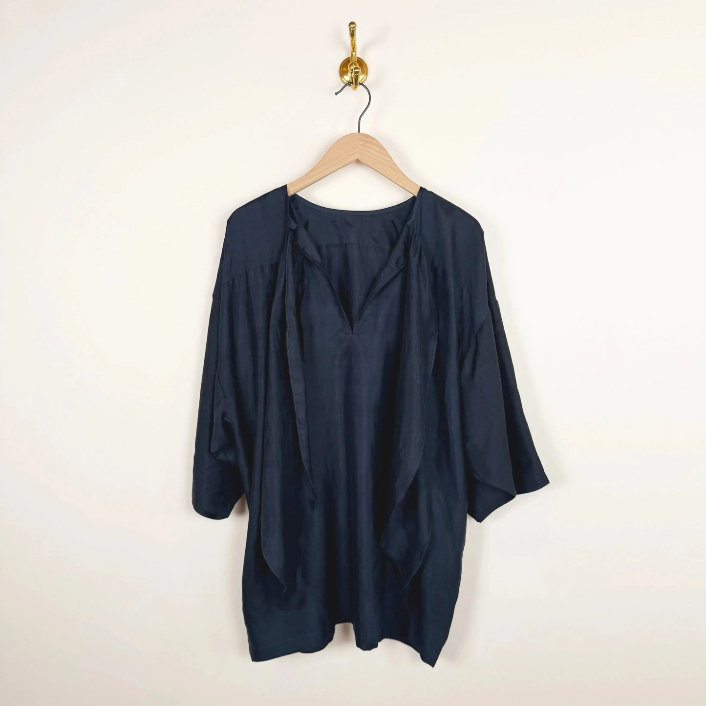 Ribbon Big Blouse in Charcoal-Tops-Bunon-eugenienewport