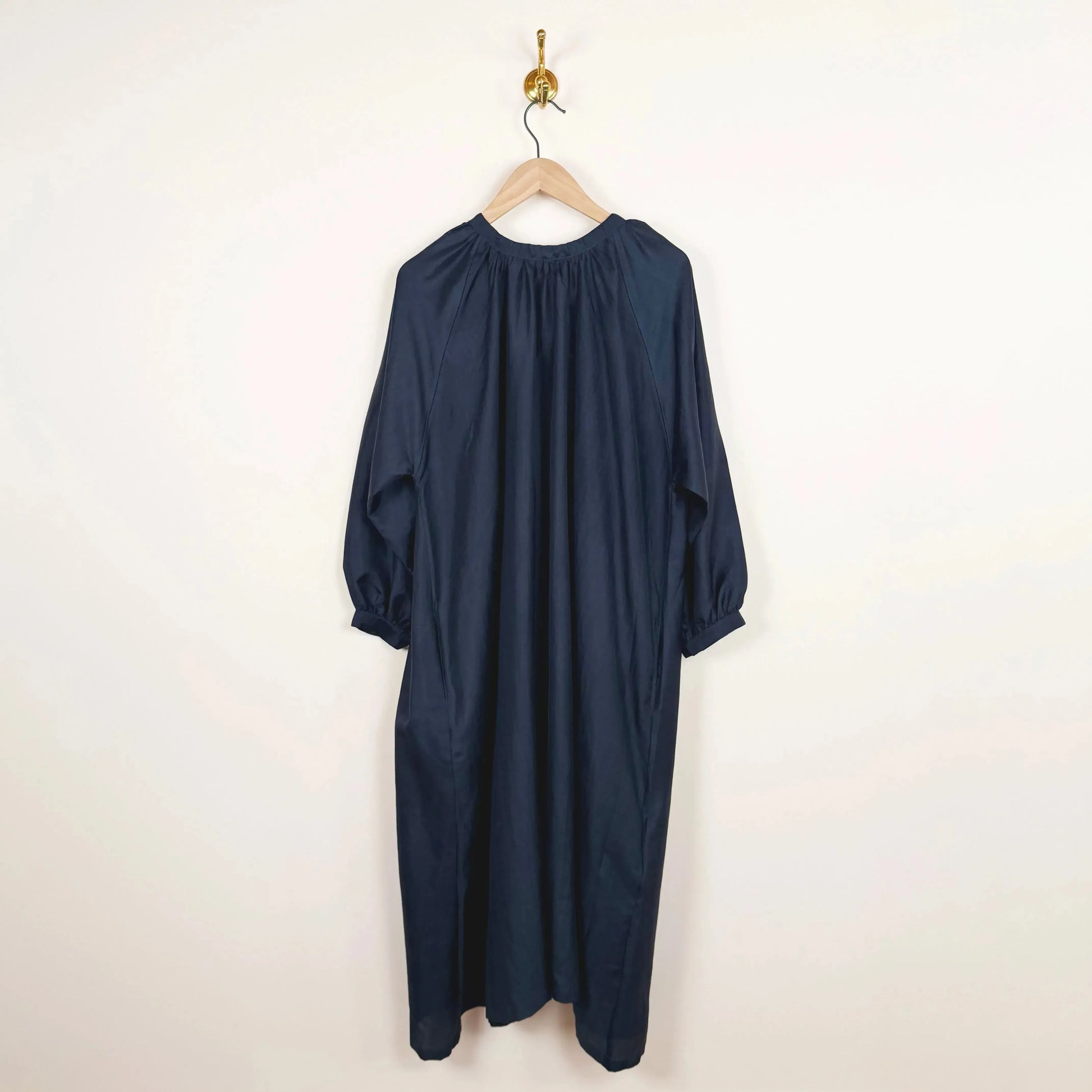 Ribbon Gathered Dress in Charcoal-Dresses-Bunon-eugenienewport