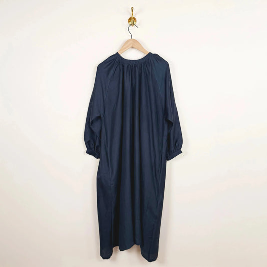 Ribbon Gathered Dress in Charcoal-Dresses-Bunon-eugenienewport