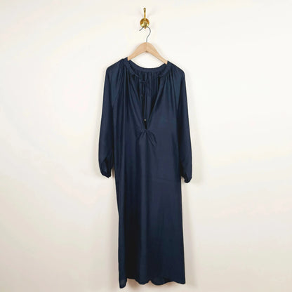 Ribbon Gathered Dress in Charcoal-Dresses-Bunon-eugenienewport
