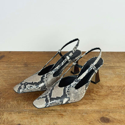 Rose Sling-Back in Snake Print