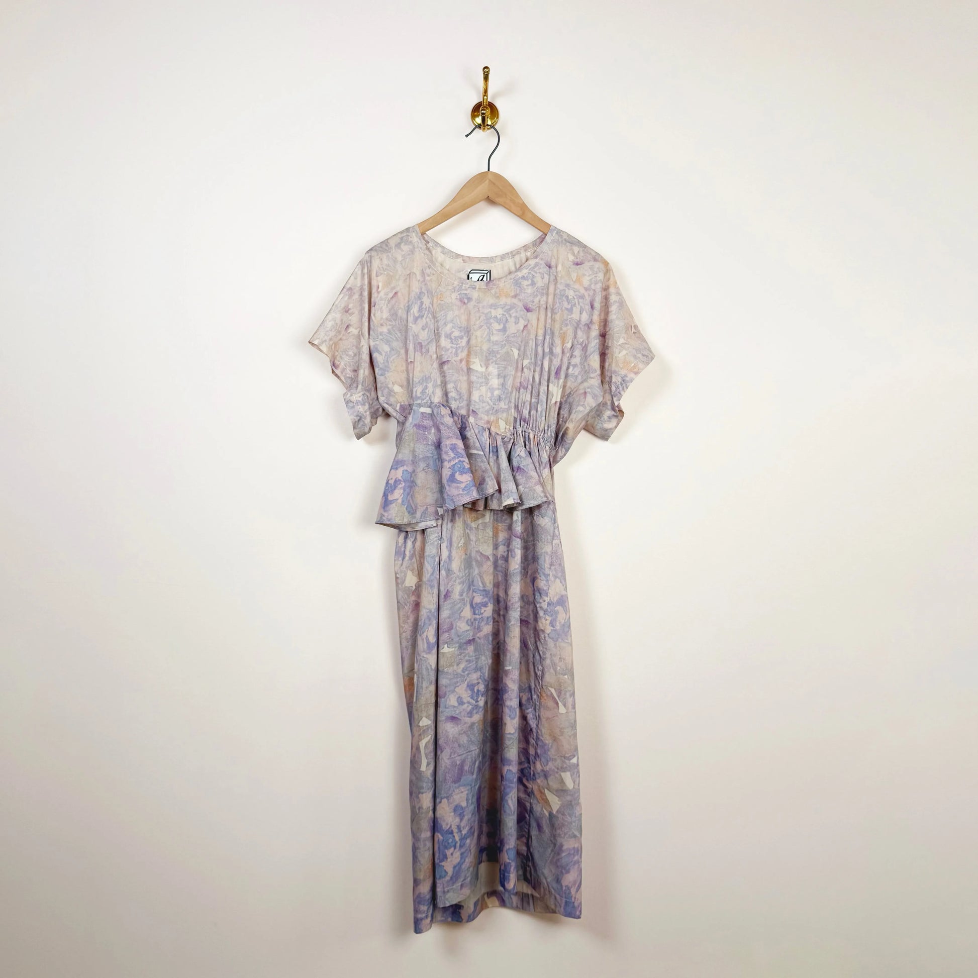 Ruffle Dress in Print T-Dresses-Anntian-eugenienewport