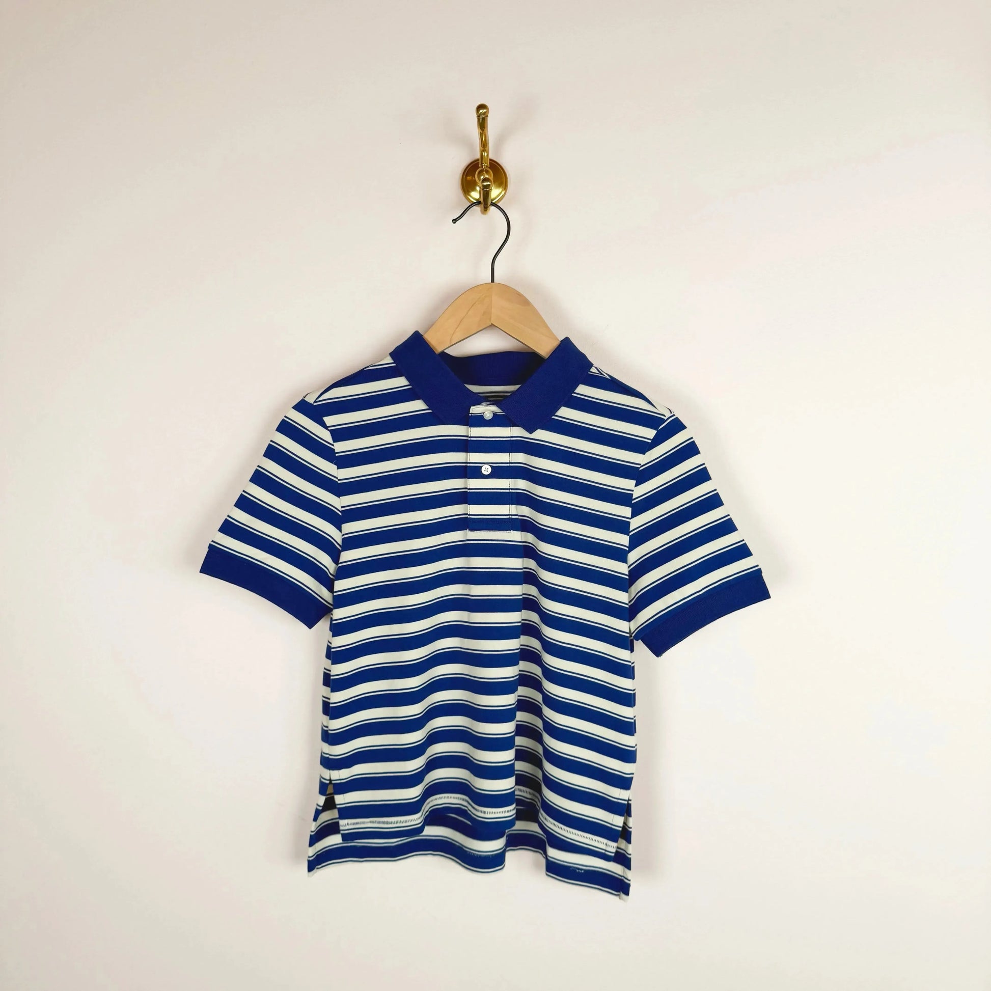 Shrunken Polo in Blue Stripe Multi-Tops-Denimist-eugenienewport