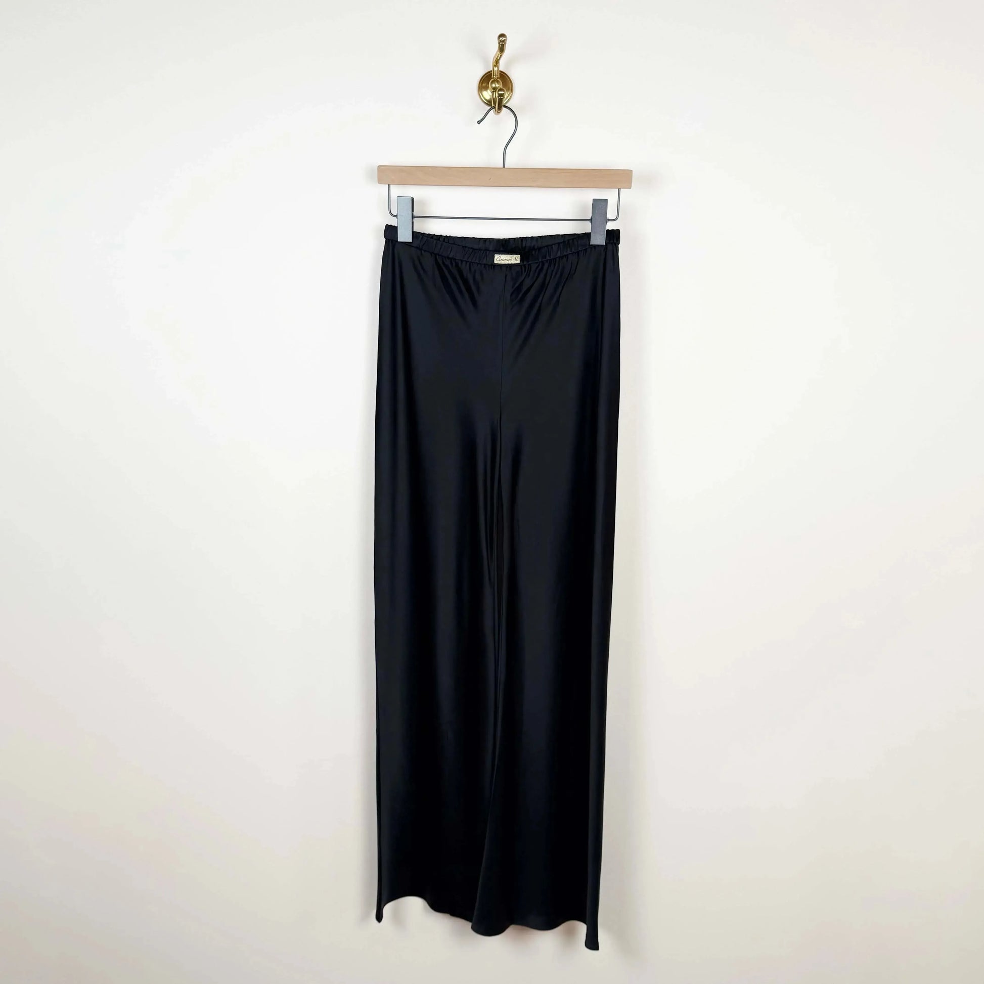Silk Bias Pants in Black-Pants-Comme Si-eugenienewport