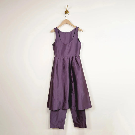 Silk Dupion Clara Jumpsuit in Prune-Dresses-Cawley-eugenienewport