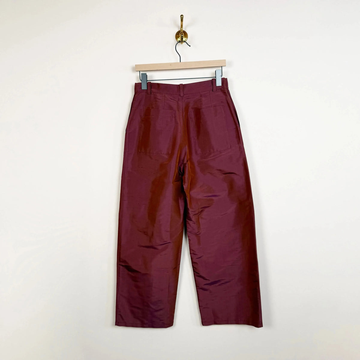 Silk Dupion Georgia Trouser in Jam-Pants-Cawley-eugenienewport