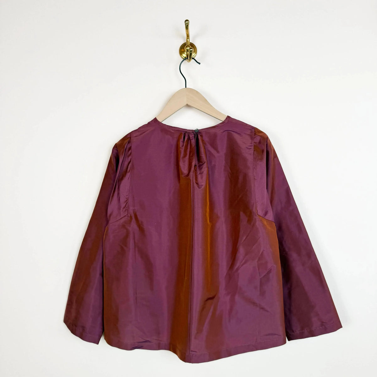 Silk Dupion Nora Blouse in Jam-Tops-Cawley-eugenienewport