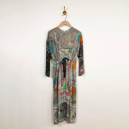 Simple Dress in Print CD Marbeling Pale