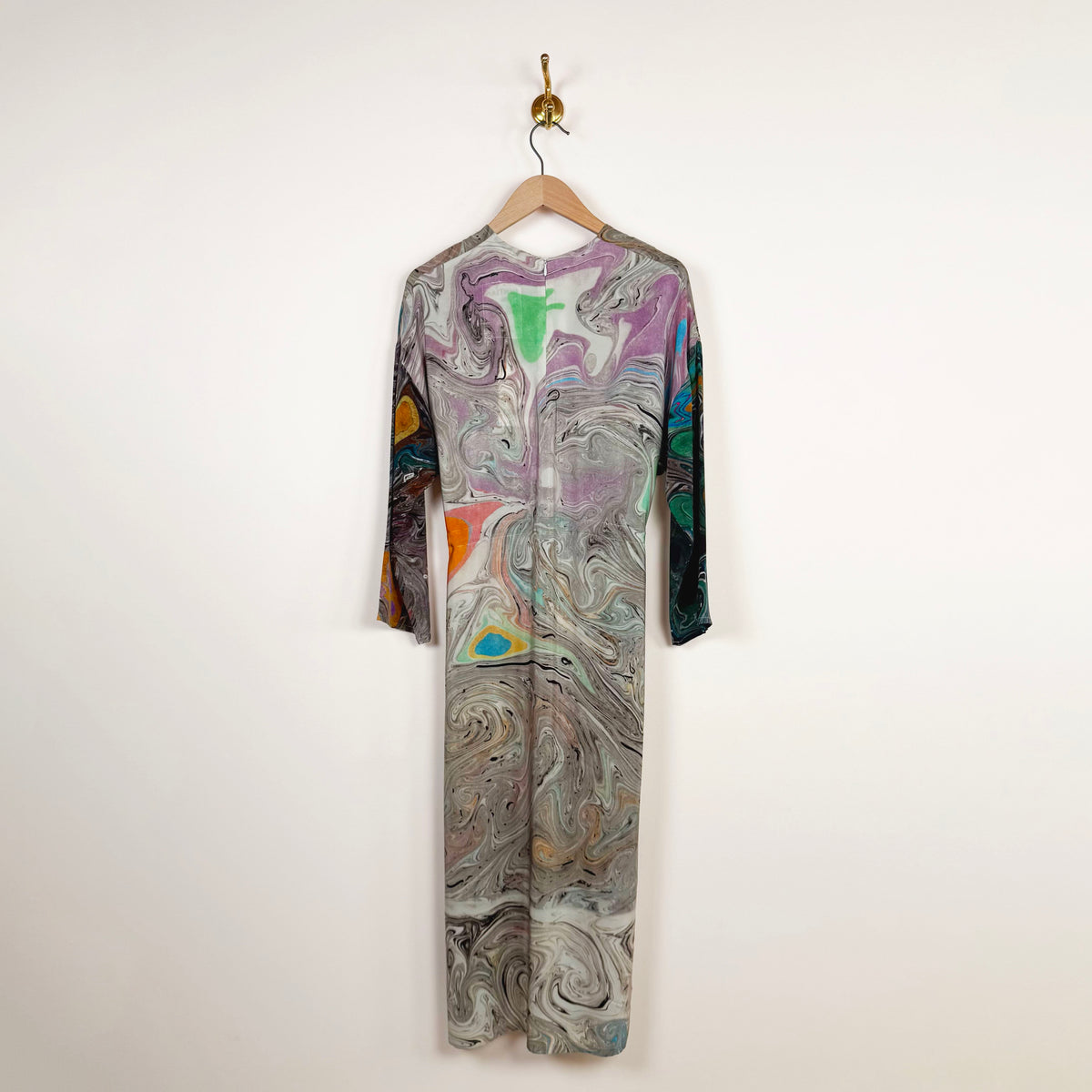 Simple Dress in Print CD Marbeling Pale