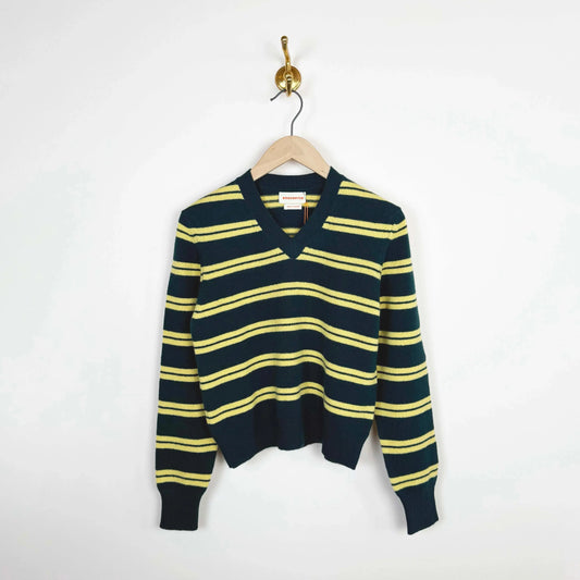 Sligo V-Neck in Holly Yellow-Sweaters-&Daughter-eugenienewport