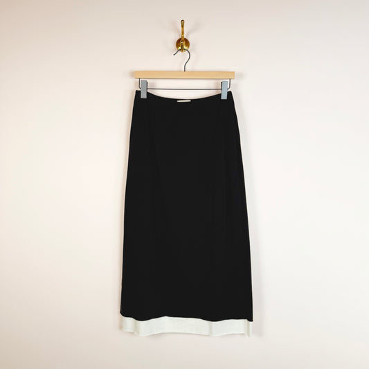 Slip Skirt in Faded Black/Oyster