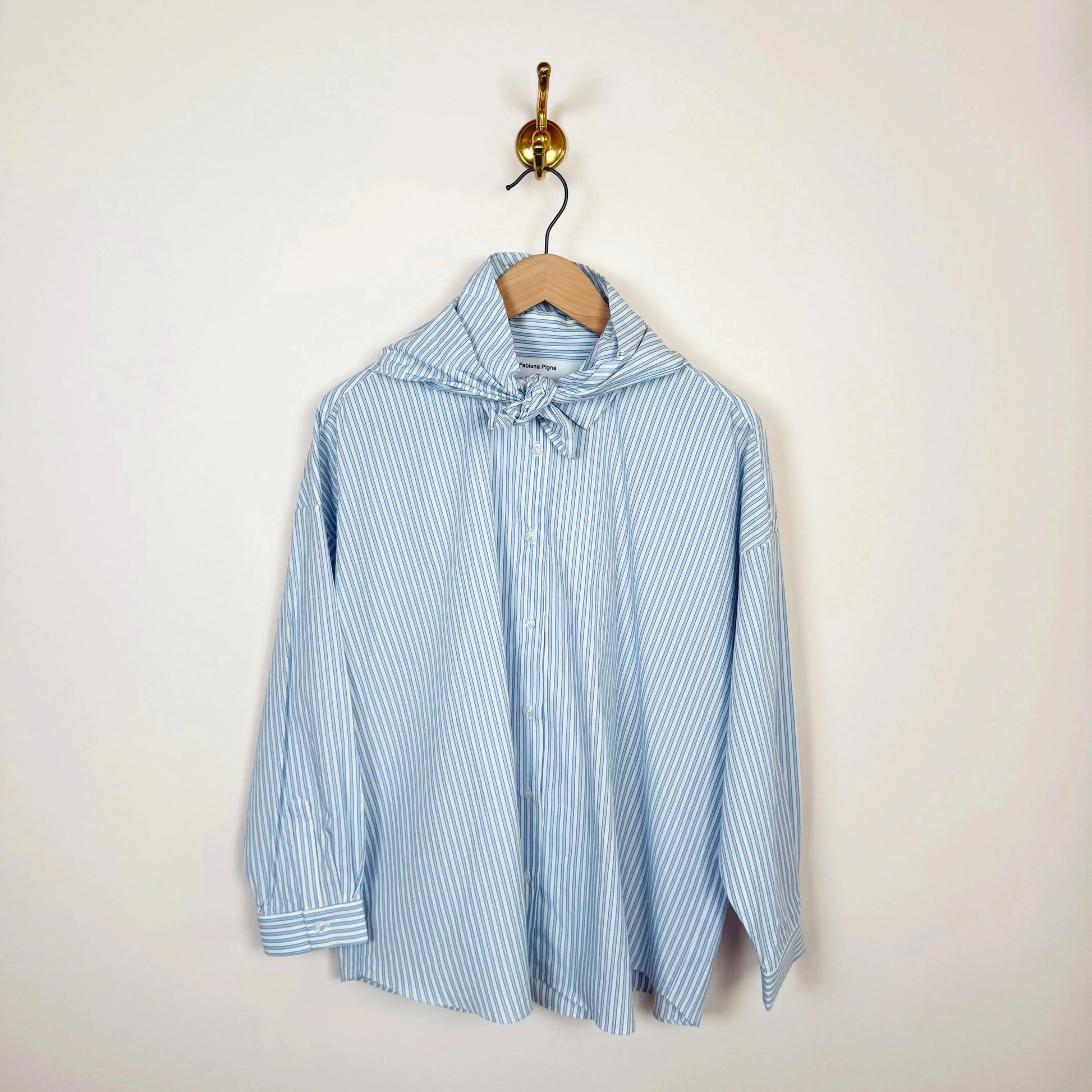 Suma Blouse in Blue Stripe-Tops-Fabiana Pigna-eugenienewport