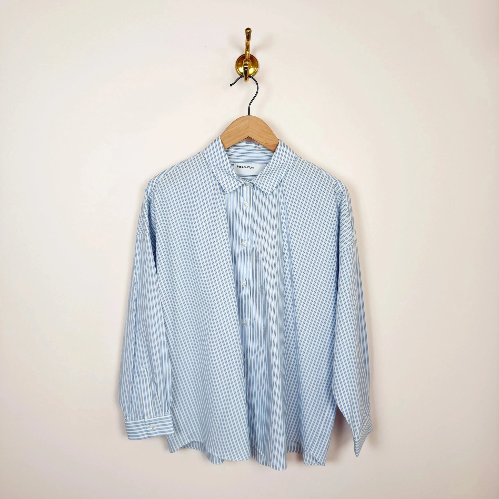 Suma Blouse in Blue Stripe-Tops-Fabiana Pigna-eugenienewport
