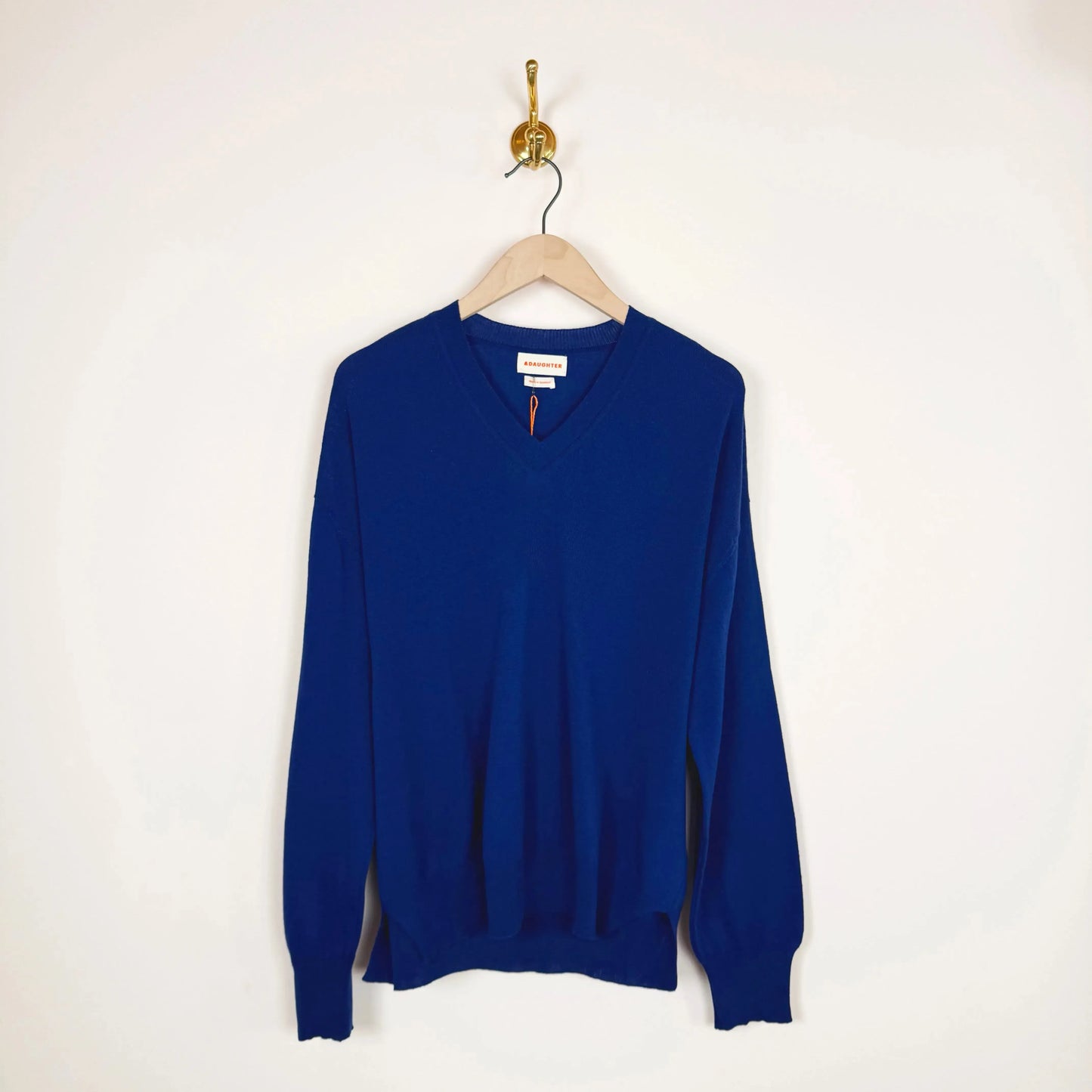 Tahra V-Neck in Smalt Blue-Sweaters-&Daughter-eugenienewport