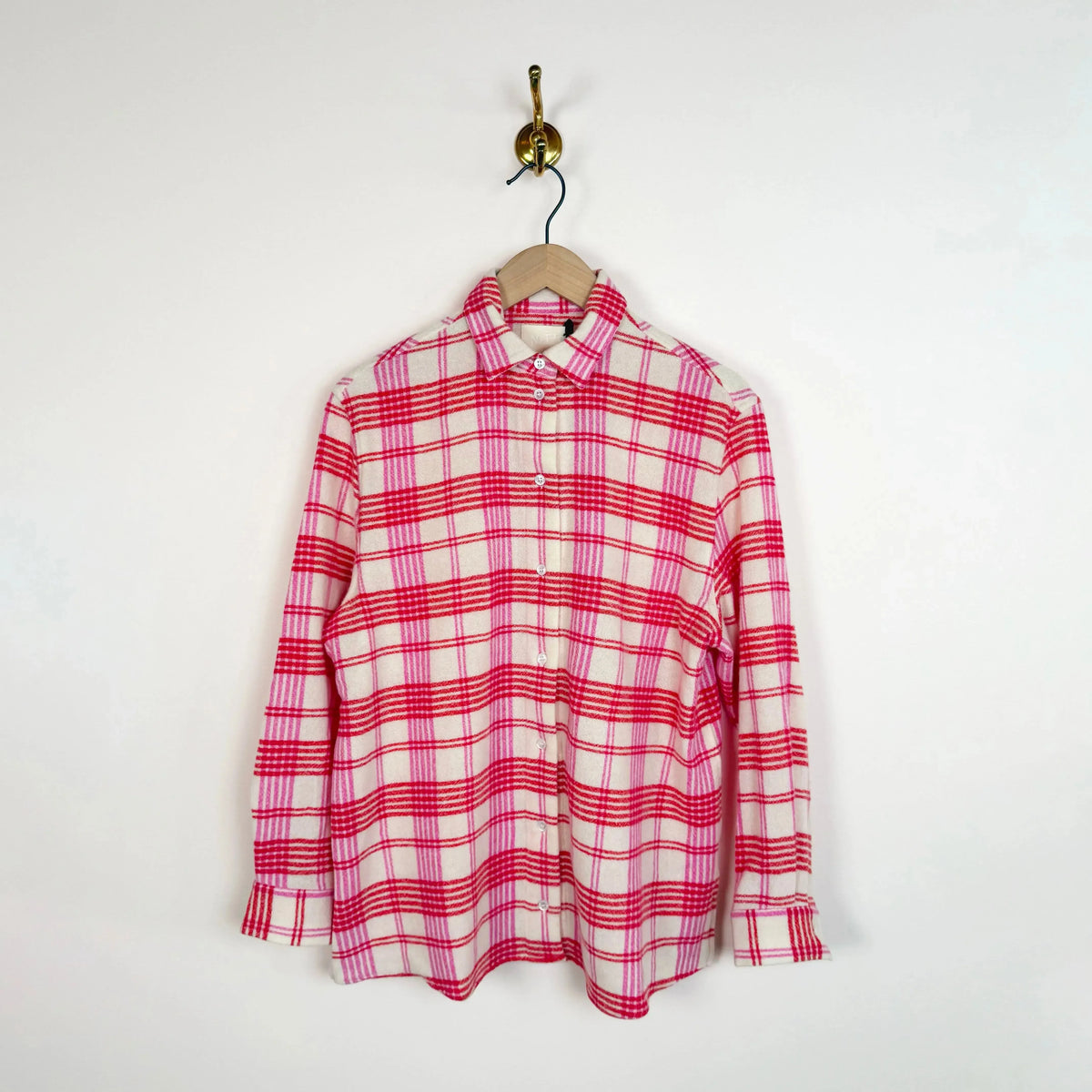 Tela Shirt in Tartan Pink Gauze-Tops-Nitto-eugenienewport