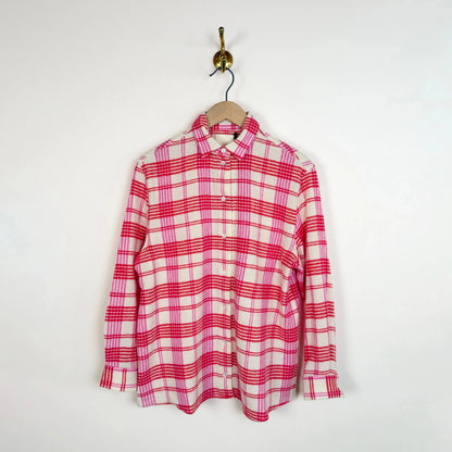 Tela Shirt in Tartan Pink Gauze-Tops-Nitto-eugenienewport