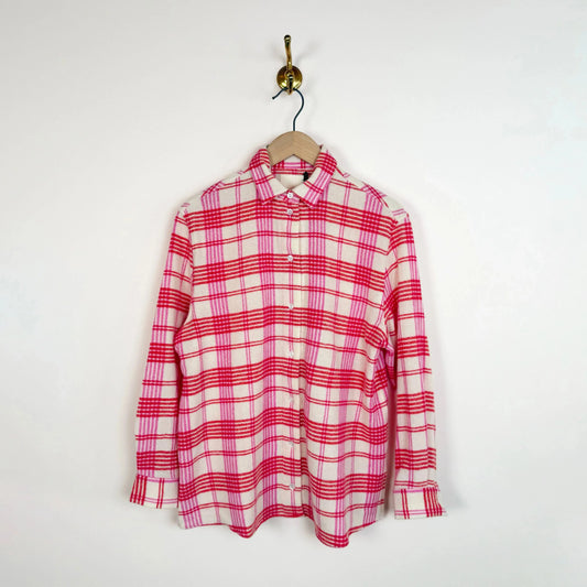 Tela Shirt in Tartan Pink Gauze-Tops-Nitto-eugenienewport
