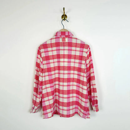 Tela Shirt in Tartan Pink Gauze-Tops-Nitto-eugenienewport
