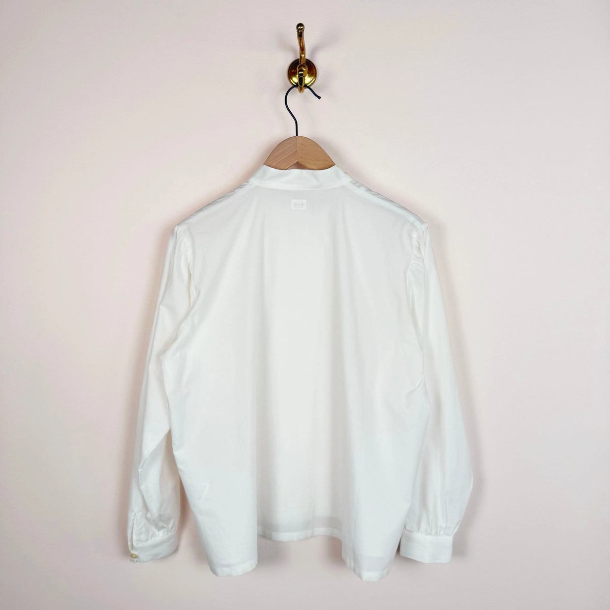 Tuck Stand Collar Shirt in Off-White-Tops-Chimala-eugenienewport