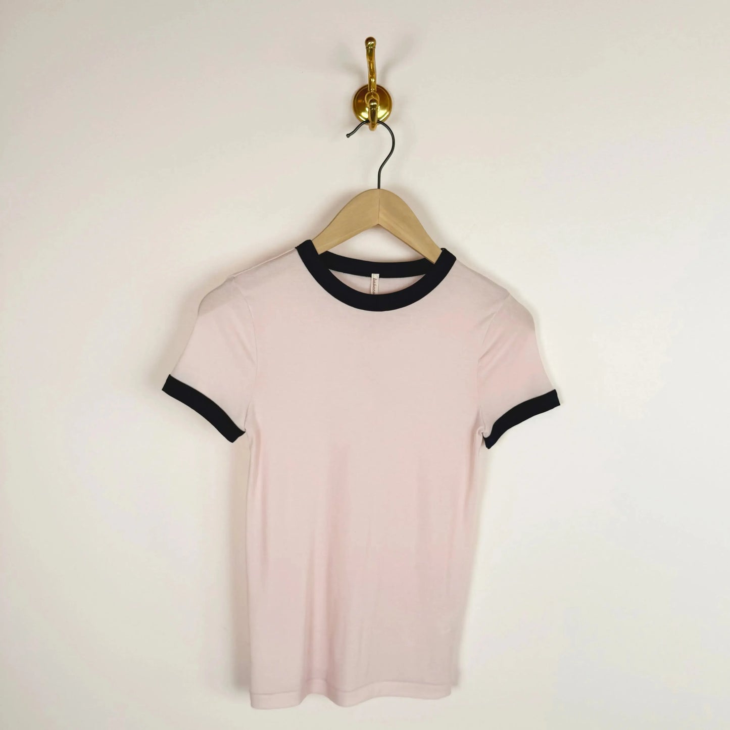 Twisted Cotton T-Shirt in Powder Pink-T-Shirts-Babaco-eugenienewport